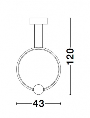 9820604 Suspensie Nova Luce CELIA LED 25,6W 1370lm 3000K IP20 Aluminiu Sticla Satin Gold NOVALUCE [6]