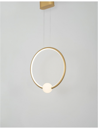 9820604 Suspensie Nova Luce CELIA LED 25,6W 1370lm 3000K IP20 Aluminiu Sticla Satin Gold NOVALUCE [4]