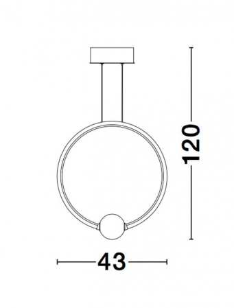 9820605 Suspensie Nova Luce CELIA LED 25,6W 1370lm 3000K IP20 Aluminiu Black [6]