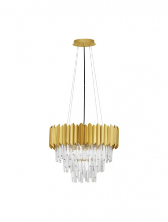 Cristal - 9824075 Lustra Nova Luce MAGNOLIA E14 6x5W   Aluminium & Crystal Gold  IP20