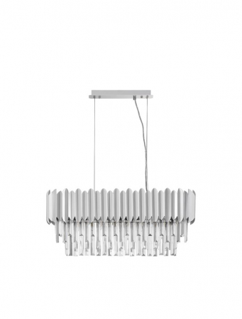 Cristal - 9824076 Lustra Nova Luce MAGNOLIA E14 5x5W   Aluminium & Crystal Chrome  IP20