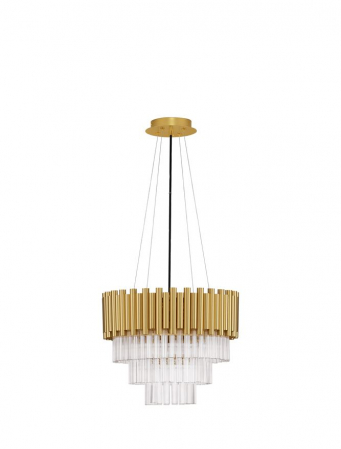 Cristal - 9824080 Lustra Nova Luce MAGNOLIA E14 5x5W   Aluminium & Crystal Gold  IP20