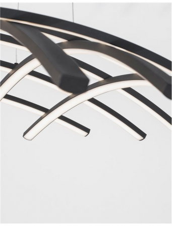9848138 Suspensie Nova Luce NARVI LED 83W 4000lm 3000K IP20 Aluminiu/Acril Sandy Black [1]
