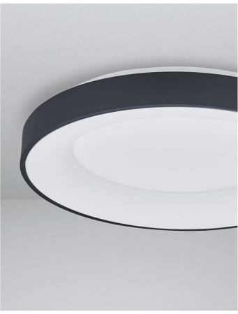 9853042 Plafoniera Nova Luce RANDO SMART LED 50W 2864lm 3000K Aluminium & Acrylic Sandy Black Dimabil CCT IP20 [5]