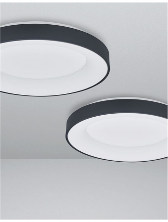 9853042 Plafoniera Nova Luce RANDO SMART LED 50W 2864lm 3000K Aluminium & Acrylic Sandy Black Dimabil CCT IP20 [4]