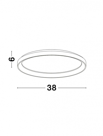 9853671 Plafoniera Nova Luce PERTINO LED 30W 1785lm 3000K Aluminium & Acrylic Sandy White Dimabil Triac IP20 [5]
