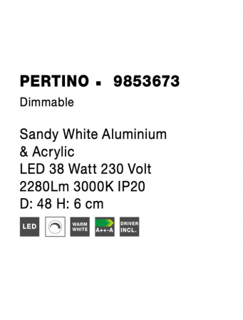 9853673 Plafoniera Nova Luce PERTINO LED 38W 2280lm 3000K IP20 Aluminiu/Acril Sandy Black [6]
