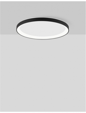 9853674 Plafoniera Nova Luce PERTINO LED 40W 2554lm 3000K Aluminium & Acrylic Sandy Black Dimabil Triac IP20 [2]
