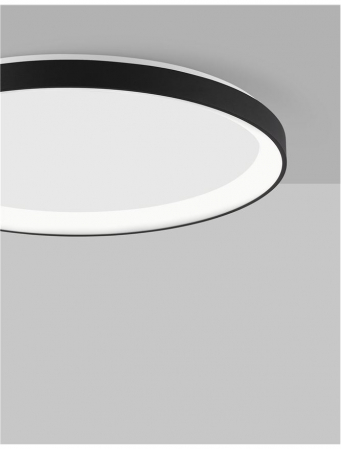 9853674 Plafoniera Nova Luce PERTINO LED 40W 2554lm 3000K Aluminium & Acrylic Sandy Black Dimabil Triac IP20 [1]