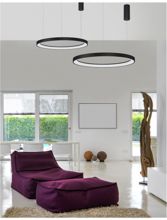 9853686 Suspensie Nova Luce PERTINO LED 60W 3600lm 3000K IP20 Aluminiu/Acril Sandy Black [1]