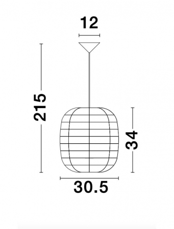 Pendul Nova Luce MELODY E27 1x12W   Natural Rattan Black Fabric Wire & Base  IP20 [4]
