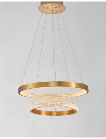 9862852 Suspensie Nova Luce PRESTON LED 60W 3113lm 3000K IP20 Aluminiu/Acril  Antique Gold Brass [2]