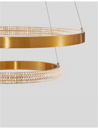 9862852 Suspensie Nova Luce PRESTON LED 60W 3113lm 3000K IP20 Aluminiu/Acril  Antique Gold Brass [3]