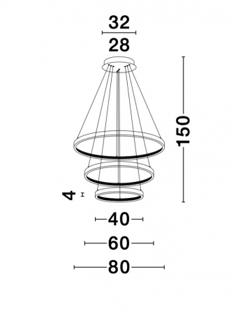 9862853 Suspensie Nova Luce PRESTON LED 112W 4731lm 3000K IP20 Aluminiu/Acril  Antique Gold Brass NOVALUCE [5]