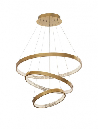 ILUMINAT INTERIOR - 9862853 Suspensie Nova Luce PRESTON LED 112W 4731lm 3000K IP20 Aluminiu/Acril  Antique Gold Brass NOVALUCE