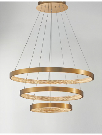 9862853 Suspensie Nova Luce PRESTON LED 112W 4731lm 3000K IP20 Aluminiu/Acril  Antique Gold Brass NOVALUCE [3]