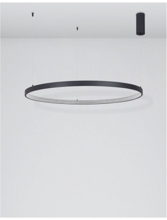 9865110 Suspensie Nova Luce PRESTON LED 60W 4030lm 3000K IP20 Aluminiu/Acril Sandy Black [2]