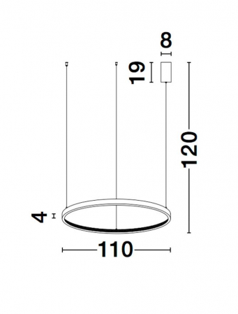 9865110 Suspensie Nova Luce PRESTON LED 60W 4030lm 3000K IP20 Aluminiu/Acril Sandy Black [4]