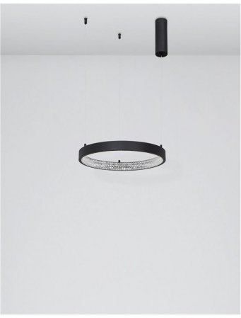 9865140 Suspensie Nova Luce PRESTON LED 25W 1800lm 3000K IP20 Aluminiu/Acril Sandy Black [2]