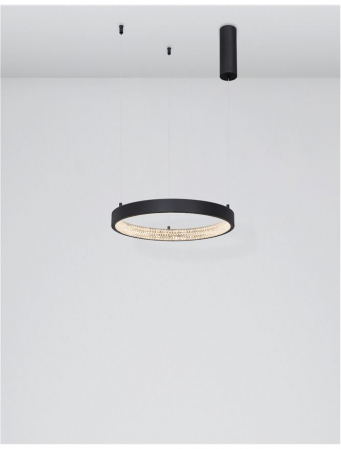 9865140 Suspensie Nova Luce PRESTON LED 25W 1800lm 3000K IP20 Aluminiu/Acril Sandy Black [3]