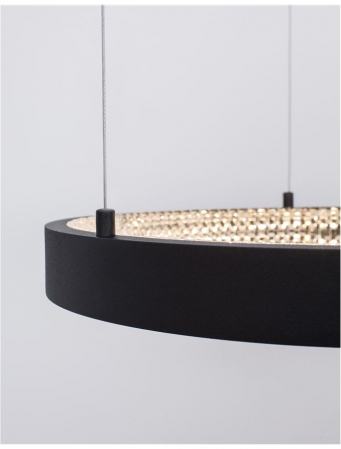9865140 Suspensie Nova Luce PRESTON LED 25W 1800lm 3000K IP20 Aluminiu/Acril Sandy Black [4]