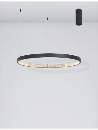 9865180 Suspensie Nova Luce PRESTON LED 50W 2727lm 3000K IP20 Aluminiu/Acril Sandy Black [3]