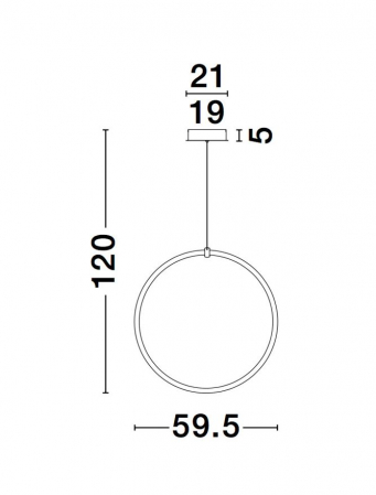 9892163 Suspensie Nova Luce GIRDINO LED 30W 2700lm 3000K IP20 Aluminiu/Acril Sandy Black [6]