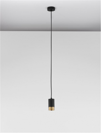 9911526 Pendul Nova Luce PONGO GU10 1x10W   Aluminium Sandy Black & Gold  IP20 [2]