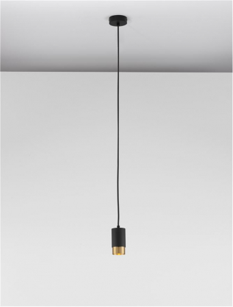 9911526 Pendul Nova Luce PONGO GU10 1x10W   Aluminium Sandy Black & Gold  IP20 [1]