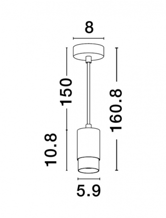 9911526 Pendul Nova Luce PONGO GU10 1x10W   Aluminium Sandy Black & Gold  IP20 [6]