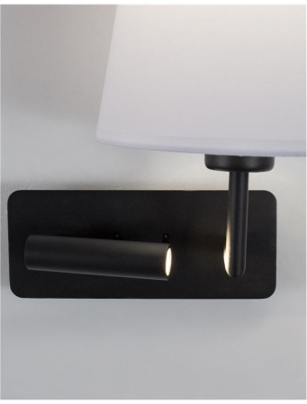 9919151 Aplica Nova Luce SAVONA LED 3W 210lm 3000K Aluminium & Fabric Shade Sandy Black Nedimabil IP20 [6]