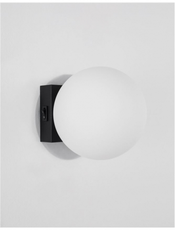 9919601 Aplica Nova Luce JOLINE LED 6W 445lm 3200K Metal/Aluminium & Opal Glass Sandy Black Nedimabil IP20 [2]