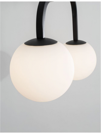 9919602 Suspensie Nova Luce JOLINE LED 16W 1030lm 3000K IP20 Glass/Metal Sandy Black White Opal [2]
