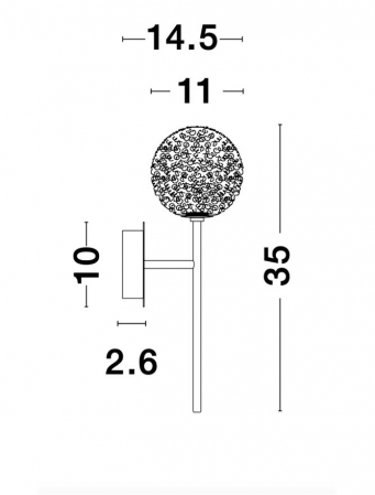 9960271 Aplica Nova Luce MIRANO G9 1x5W   Steel Brass Gold  IP20 [4]