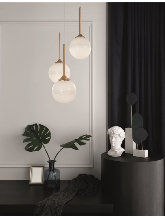 9960613 Suspensie Nova Luce CANTONA G9 3x5W IP20 Glass White Opal Gold NOVALUCE [1]