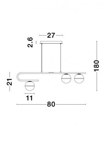 9960615 Suspensie Nova Luce CANTONA G9 3x5W IP20 Metal Sticla Opal Brass Gold NOVALUCE [3]