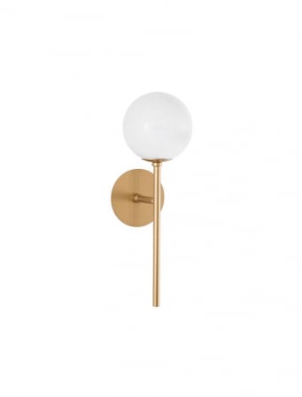 9960617 Aplica Nova Luce CANTONA G9 1x5W IP20 Glass White Opal Gold NOVALUCE