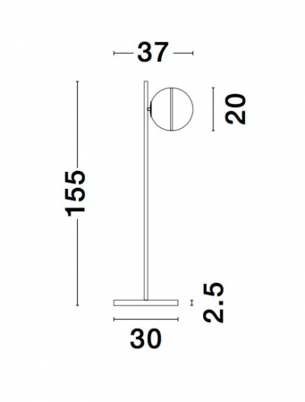 9960619 Lampadar Nova Luce CANTONA E27 1x12W IP20 Glass White Opal Gold [4]