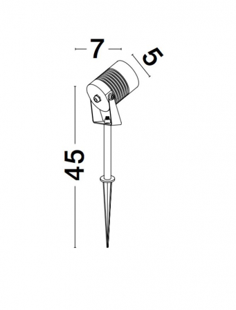 9971455  Nova Luce STAKE LED 5W 378lm 3000K IP65 Aluminium & Glass Black CRI>80 Beam Angle 21.2° [1]