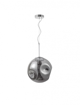 Lustre - 9988103 Suspensie Nova Luce MAYAN E27 1x12W IP20 Chrome Metal Smoky Glass Cooper