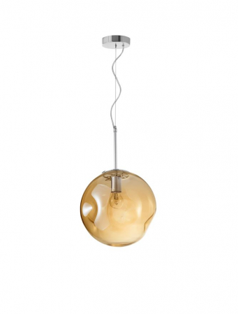Lustre - 9988104 Suspensie Nova Luce MAYAN E27 1x12W IP20 Chrome Metal Champagne Glass Chrome