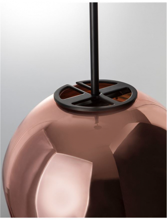 9988105 Suspensie Nova Luce MAYAN E27 1x12W IP20 Metal Cooper Glass Matt Black [3]