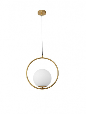 ILUMINAT - 9988169 Pendul Nova Luce OBITAR E27 1x12W IP20 Glass/Metal Opal Brass Gold