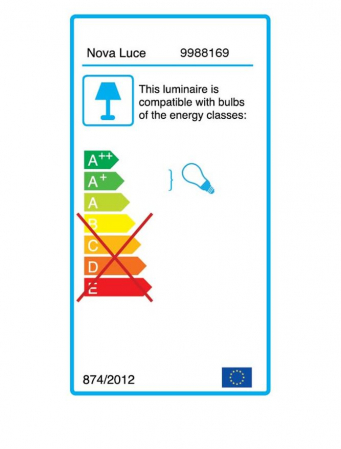 9988169 Pendul Nova Luce OBITAR E27 1x12W IP20 Glass/Metal Opal Brass Gold [5]