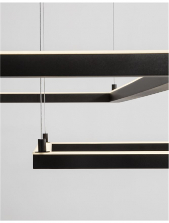 9990732 Lustra Nova Luce ETERNA LED 50W 3818lm 3000K Aluminium & Acrylic Sandy Black Dimabil Triac IP20 [6]