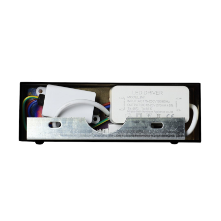 Aplica baie Milagro Klimt LED 12W 1320 lm 3000K/4000K/6000K 230V Black Metal & Plastic IP44 [7]