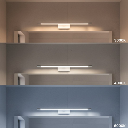 Aplica baie Milagro Klimt LED 12W 1320 lm 3000K/4000K/6000K 230V White Metal & Plastic IP44 [1]