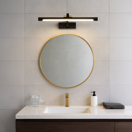 Aplica baie Milagro Vinci LED 15W 1650 lm 4000K 230V Black & Gold Metal & Plastic IP44 [2]