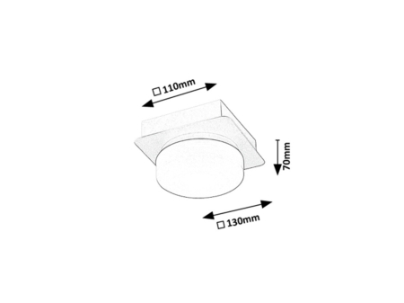 Aplica baie Rabalux Attichus LED 5W 670lm 4000K metal plastic negru mat alb IP44 [5]