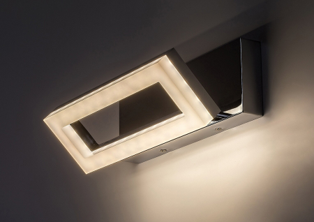 Aplica baie Rabalux Blas LED 15W 1570lm 4000K metal plastic crom alb IP44 [1]